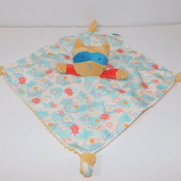 Mary Meyer Lil Hero Character Bear Plush Security Blanket Baby lovey nunu - Picture 2 of 8